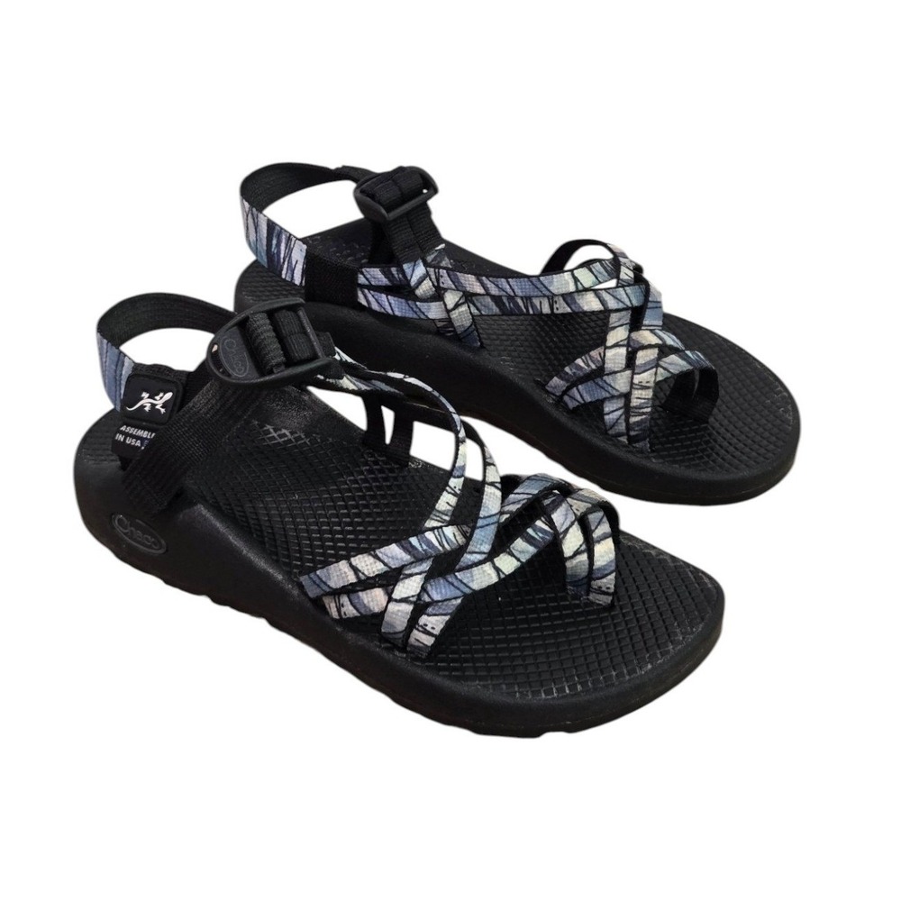 Chaco Z/X2 Sandals Womens 6 Blue pattern Toe Loop Hiking Sport Water USA Beach
